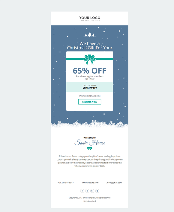 Christmas Delivery Bundle (19 Email) in Mailchimp Templates - product preview 4