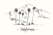 Set of California landscapes