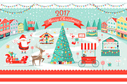 Merry Christmas 2017 Big Festive Fair Promo Poster