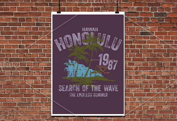 Surf print Design in Illustrations - product preview 1