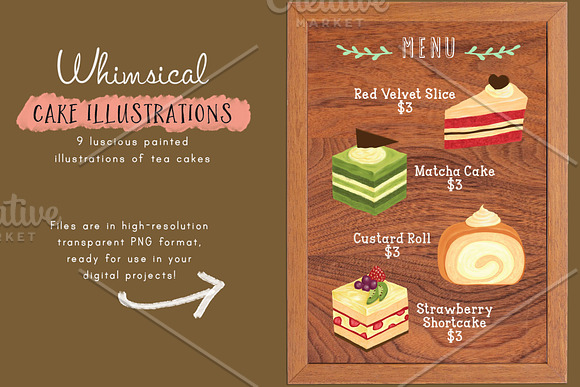 Cakes & Desserts Clip Art in Illustrations - product preview 1