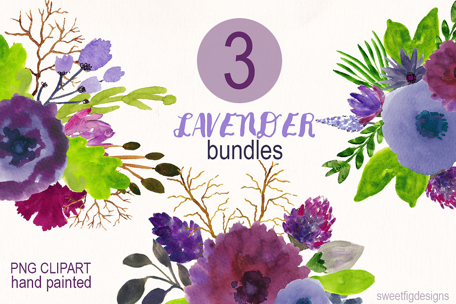 watercolor Flower Bundles in Illustrations - product preview 8