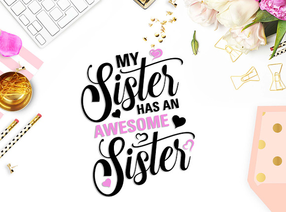 My sister has an awesome sister SVG in Illustrations - product preview 1