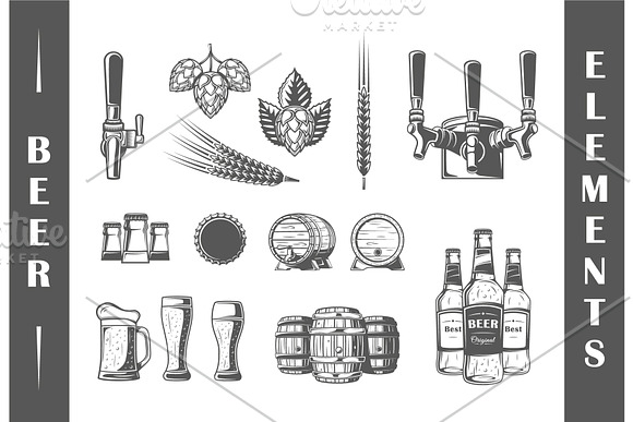 9 Beer Logos Templates Vol.2 in Logo Templates - product preview 1