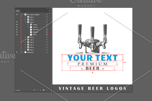 9 Beer Logos Templates Vol.2 in Logo Templates - product preview 4