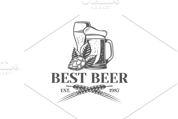 9 Beer Logos Templates Vol.2 in Logo Templates - product preview 10