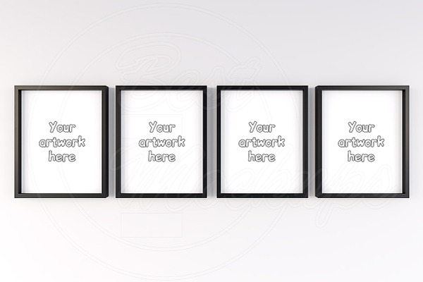 Four styled mockup frame 8x10 inch
