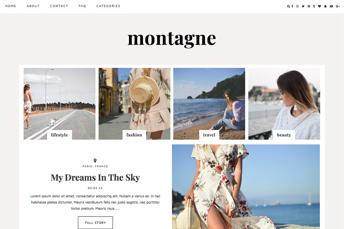 Wordpress Theme "Montagne" in WordPress Blog Themes - product preview 8