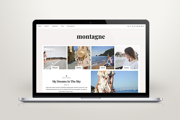Wordpress Theme "Montagne" in WordPress Blog Themes - product preview 1