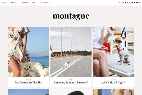 Wordpress Theme "Montagne" in WordPress Blog Themes - product preview 3