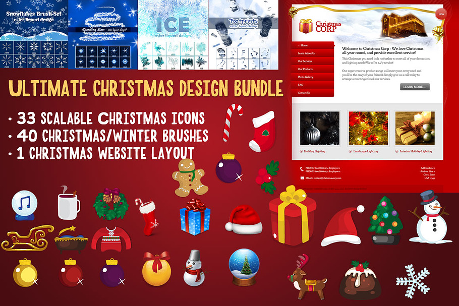Ultimate Christmas Bundle (74 Items) in Christmas Icons - product preview 8