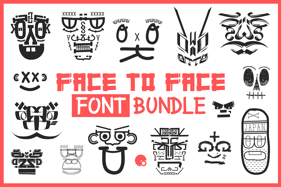 Face to Face Handdrawn Font bundle