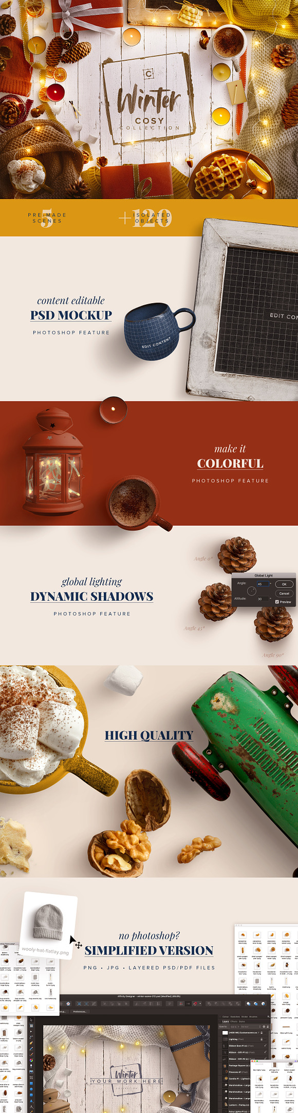 Winter Cosy Collection - CS in Scene Creator Mockups - product preview 12