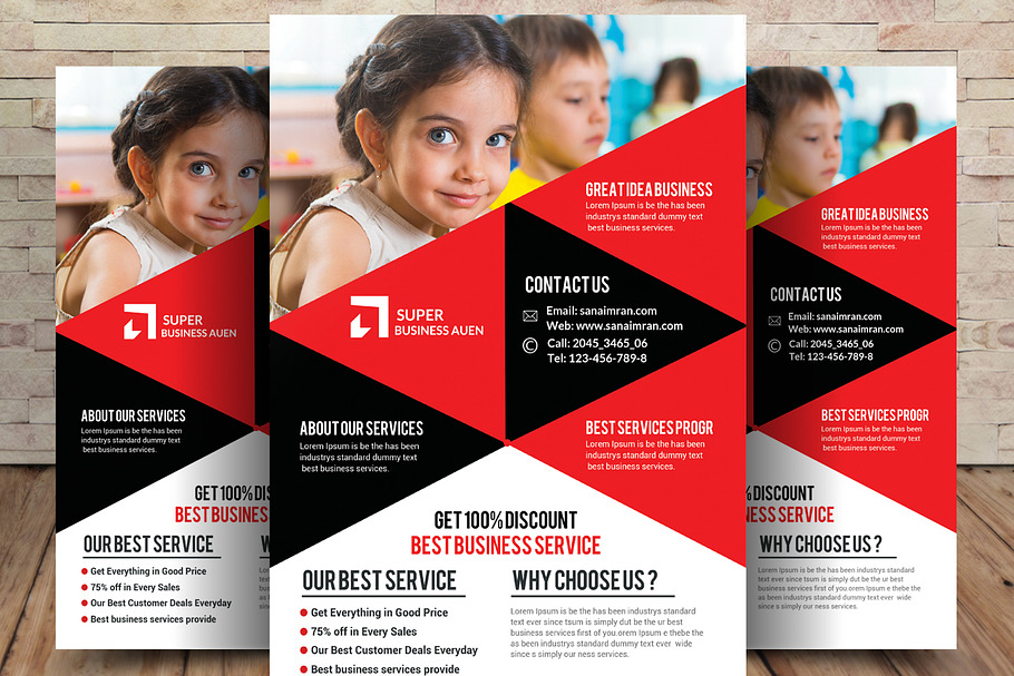 School Flyer in Flyer Templates - product preview 8
