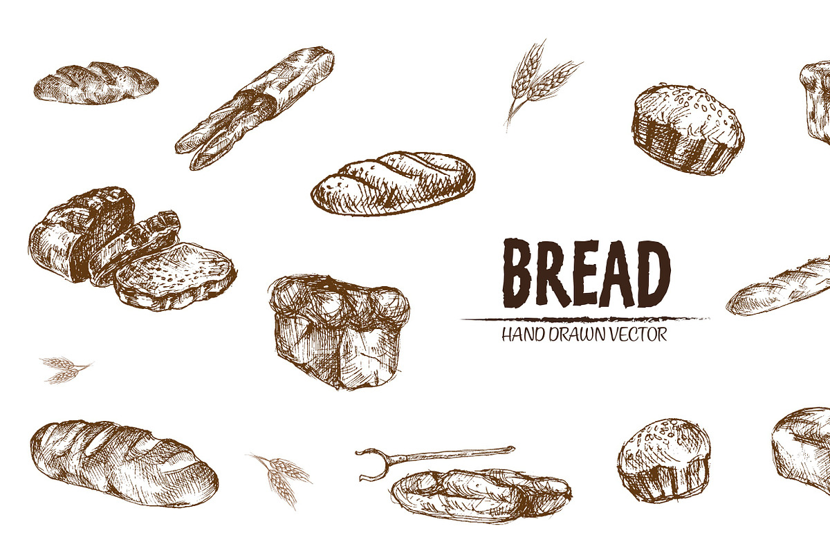 Bundle of 15 bread vectors set 5 in Objects - product preview 8
