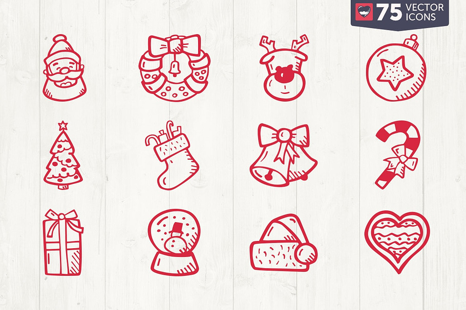 Christmas Hand Drawn Icons - Basic in Christmas Icons - product preview 8