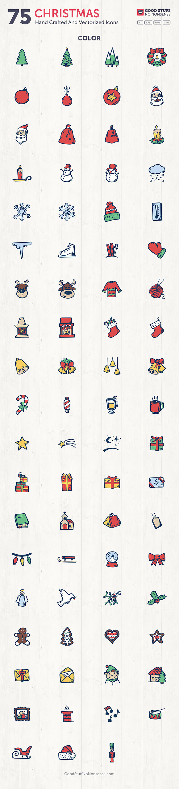 Christmas Hand Drawn Icons - Basic in Christmas Icons - product preview 3
