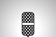 Microphone silhouette, simple icon