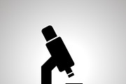 Microscope silhouette, simple icon
