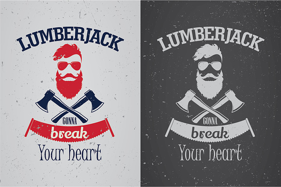Lumberjack labels in Illustrations - product preview 3