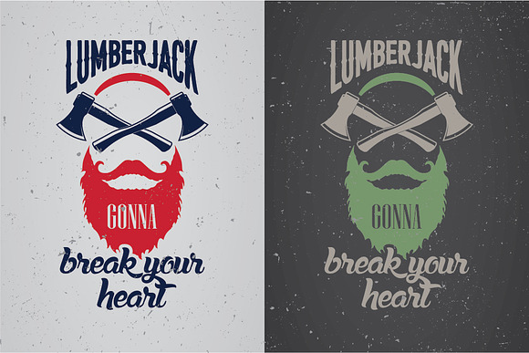 Lumberjack labels in Illustrations - product preview 4