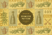 Vintage Olive Harvest Pattern