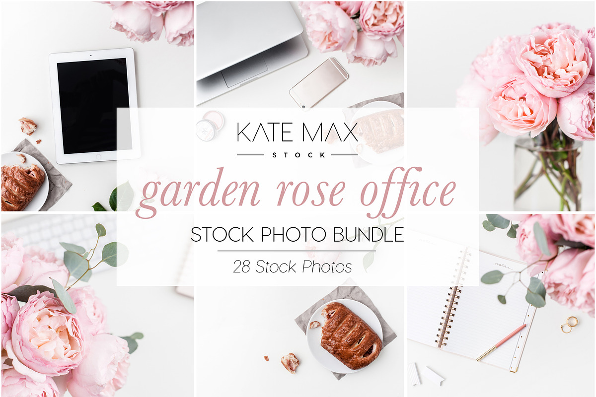 Garden Rose Office / Stock Bundle in Mobile & Web Mockups - product preview 8