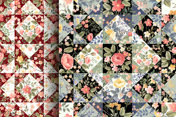 seamless patchwork patterns in Patterns - product preview 1