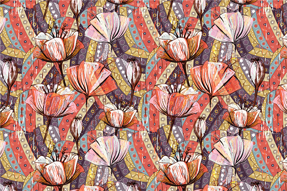 10 Bright Floral Patterns, Part II in Patterns - product preview 1
