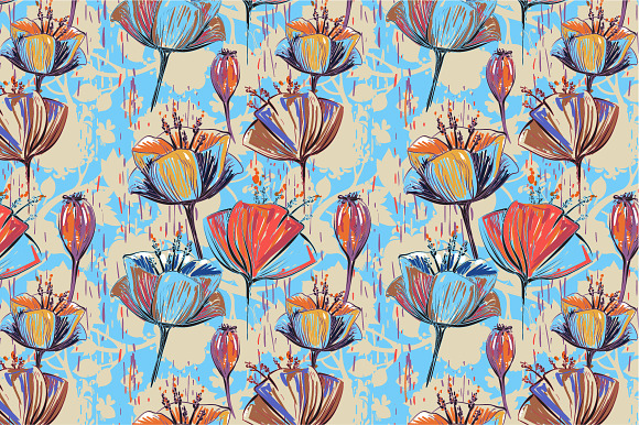 10 Bright Floral Patterns, Part II in Patterns - product preview 9