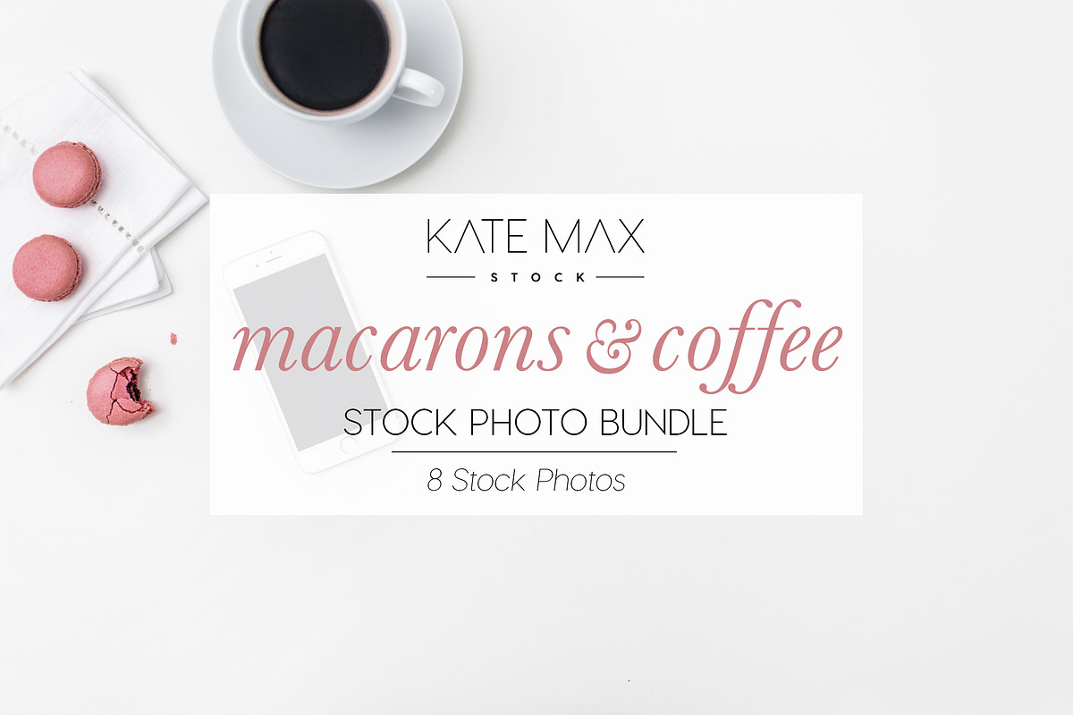Pink Macarons Stock Photo Bundle in Product Mockups - product preview 8