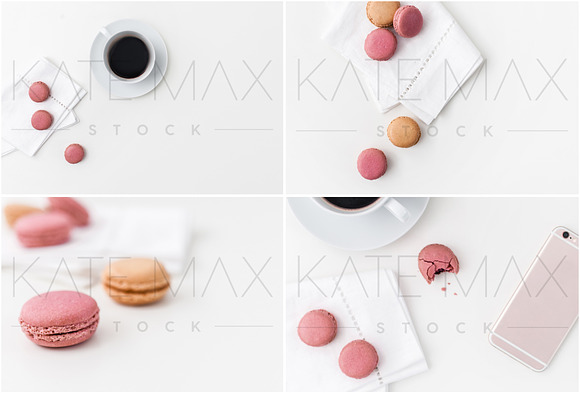 Pink Macarons Stock Photo Bundle in Product Mockups - product preview 1