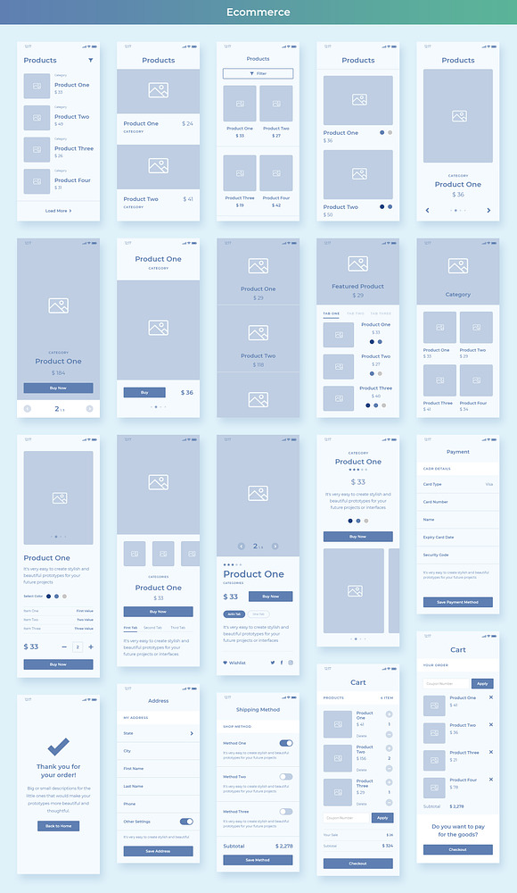 Collector iOS Wireframe UI Kit in Wireframe Kits - product preview 8