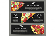 Pizza flyers set