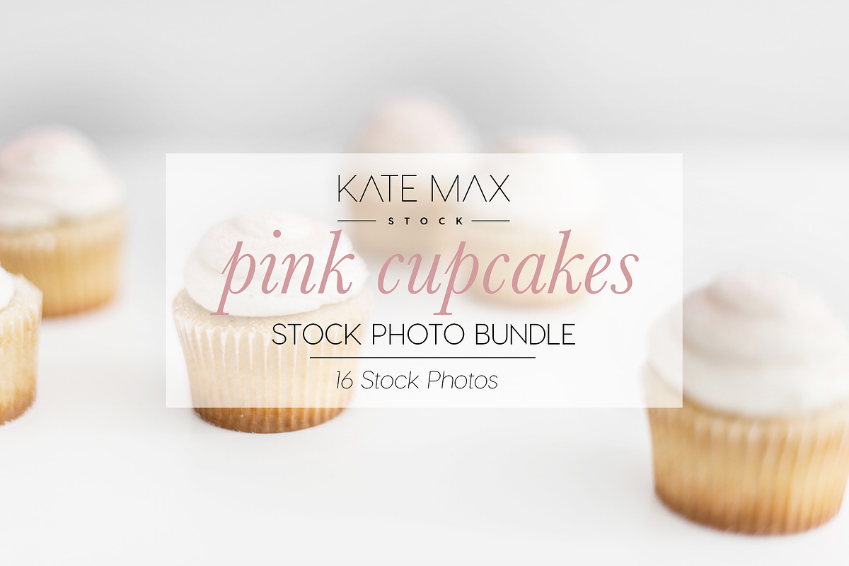 Pink Cupcakes Stock Photo Bundle in Product Mockups - product preview 8