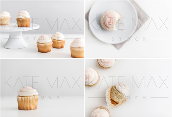 Pink Cupcakes Stock Photo Bundle in Product Mockups - product preview 1