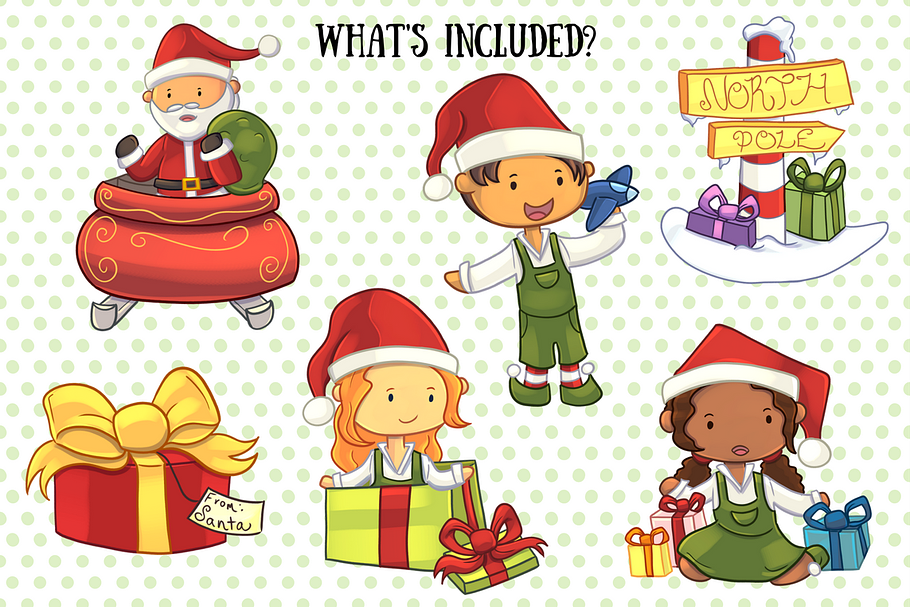 Santa's Workshop Clip Art in Illustrations - product preview 8