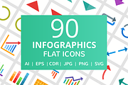 90 Infographics Flat Icons