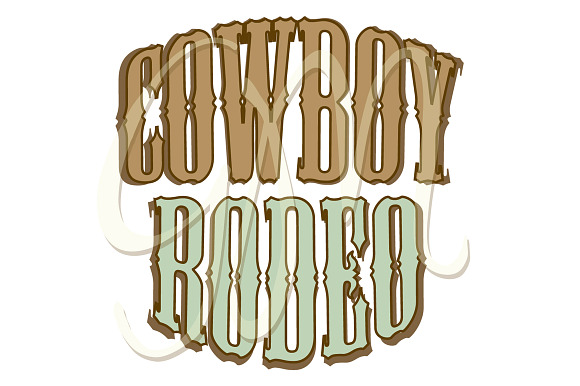 Cowboy Hand Drawn Wild West card in Illustrations - product preview 2