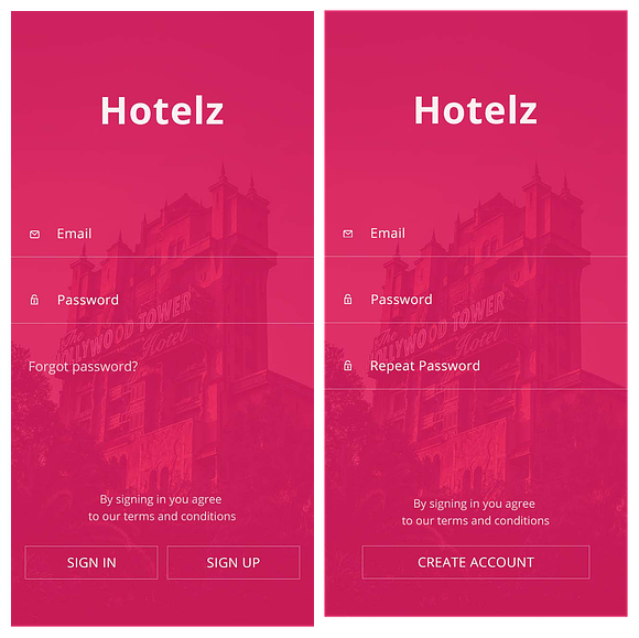 Hotelz - Hotel Booking PSD APP in UI Kits and Libraries - product preview 2