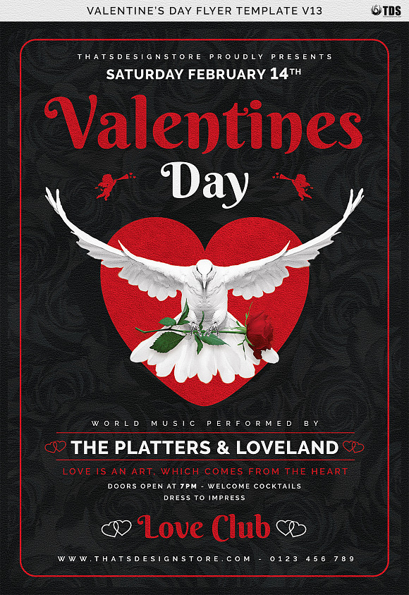 Valentines Day Flyer Template V13 in Flyer Templates - product preview 6