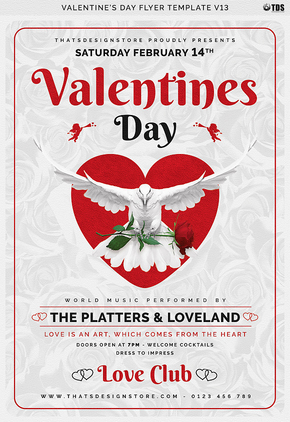Valentines Day Flyer Template V13 in Flyer Templates - product preview 7