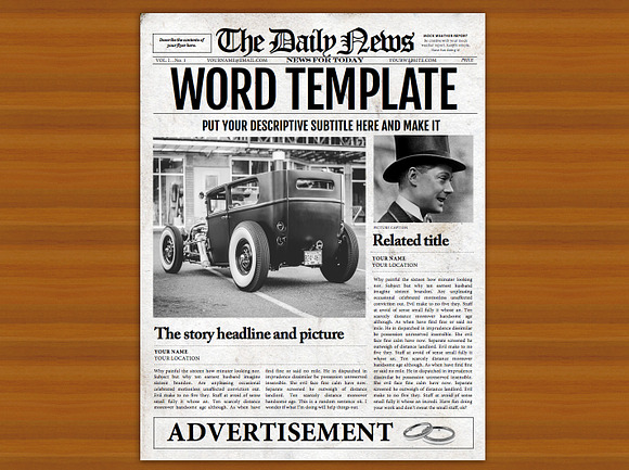 7 Newspaper Style Templates in Flyer Templates - product preview 2