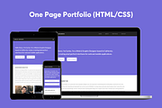 One Page Portfolio (HTML/CSS)