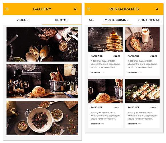 Delish - Creative Restaurant PSD APP in UI Kits and Libraries - product preview 6
