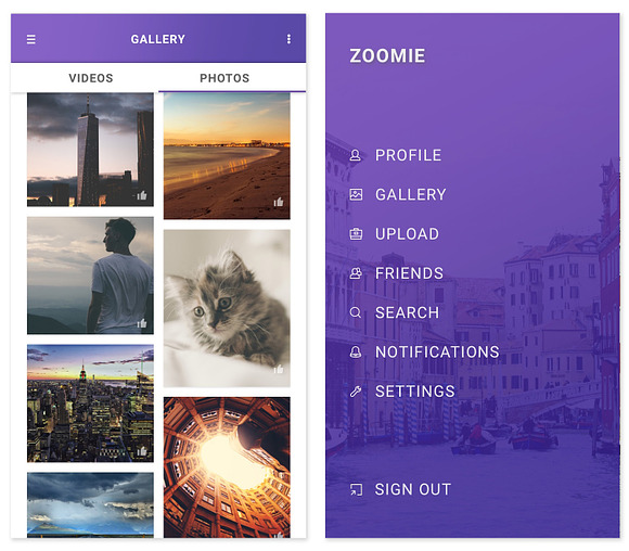 Zoomie - Social Media Sketch App in UI Kits and Libraries - product preview 3