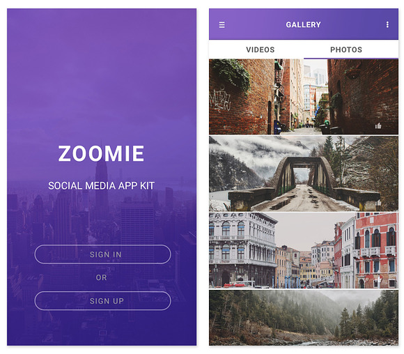 Zoomie - Social Media Sketch App in UI Kits and Libraries - product preview 4