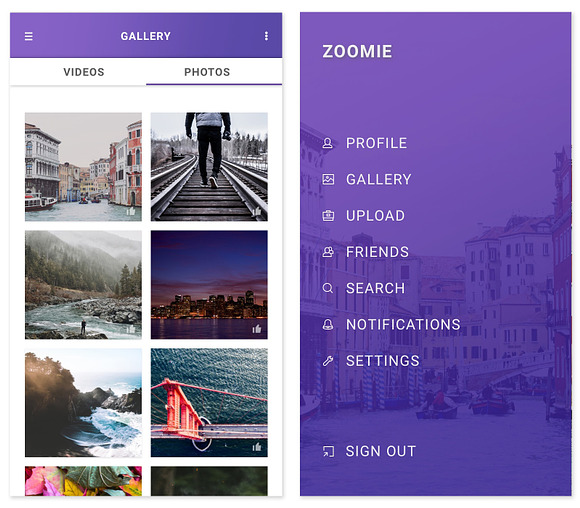 Zoomie - Social Media Sketch App in UI Kits and Libraries - product preview 8