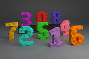 DIY Polygonal digits template