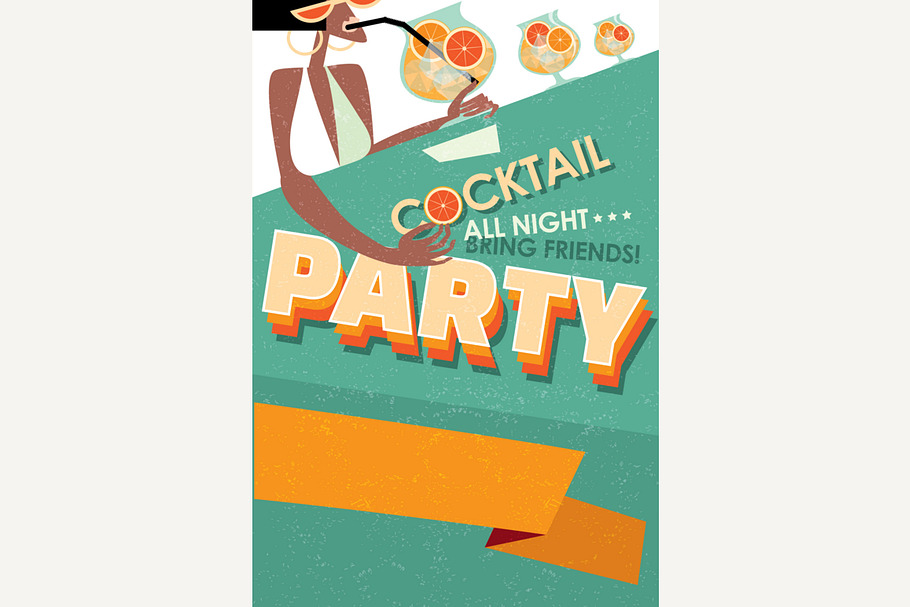 Poster for cocktail party in Illustrations - product preview 8